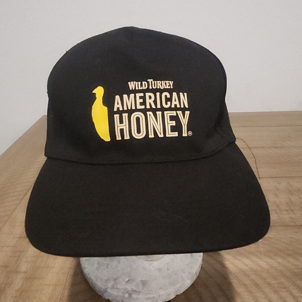 Wild Turkey American Honey Cap Spell Out Logo Snap Back Trucker Baseball Dad Hat